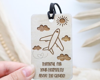 Airline Staff Thank You Tag – Wooden Flight Crew Appreciation Tag