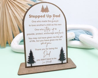 Step Dad Gift, Stepped Up Dad, Father's Day Gift For Step Dad, Bonus Dad Gift, Step Dad Appreciation Frame, Gifts from Kids, Gift For Him