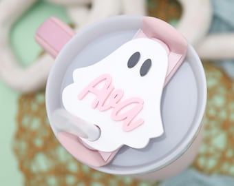 Ghost Tumbler Topper, Halloween Tumbler Accessories, Fall Decor, Spooky Topper, Spooky Babe, Gift for Her, Halloween Stanley,Halloween Decor