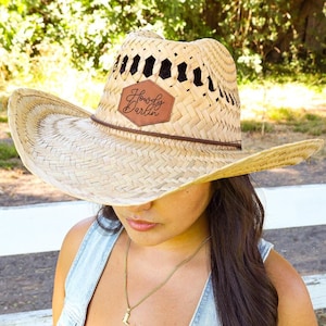 Howdy Darlin&#39;,Cowgirl Hat, Womens Hat,Personalized Gift,Festival Outfits,Concert Outfit,Nashville Bachelorette Hat,Cowboy Hat,Boho Cowgirl