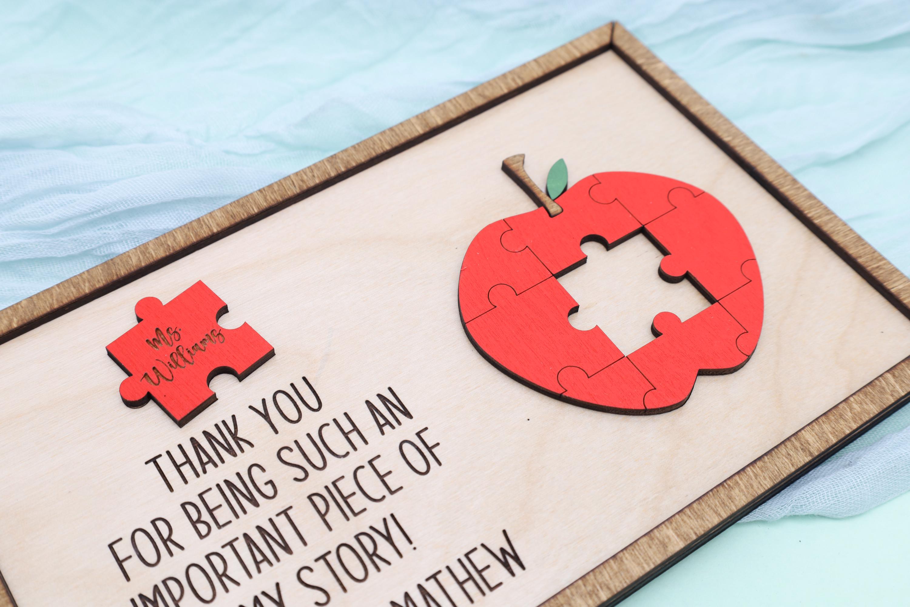Personalized Teacher Appreciation Gifts, Teacher Gift Sign, Puzzle ...
