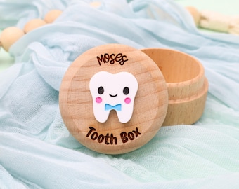 Engraved Wooden Tooth Box, Tooth Fairy Gift, 1st Birthday Keepsake, First Tooth Keepsake Box, Personalized Tooth Fairy Box, Easter Gift