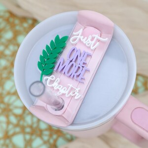 Book Lover Tumbler Topper, Book Club Present, Gift for Bookworm, Cute Booktok Merch, Reading Accessory, Bookish Stanley Cup Tag, Reader Gift