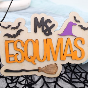 Custom Teacher Door Hanger – Halloween Classroom Decoration