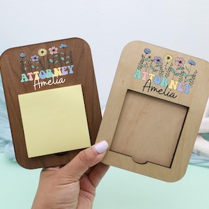 Personalized Attorney Sticky Note Holder, Lawyer Gift, Law School Graduation, Law Office Decor, Custom Legal Assistant Gift