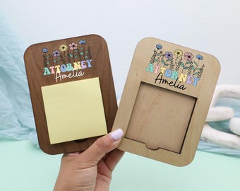 Personalized Attorney Sticky Note Holder, Lawyer Gift, Law School Graduation, Law Office Decor, Custom Legal Assistant Gift