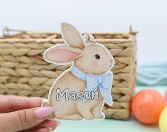 Vintage  Spring Basket Tag,Bunny Keepsake for Kids,Easter Basket