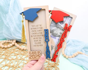 Graduation Money Holder, Custom Grad Gift, Class of 2025 Gift, High School Senior Gift ,Graduation Keepsake, Class of 2025, Senior Gift