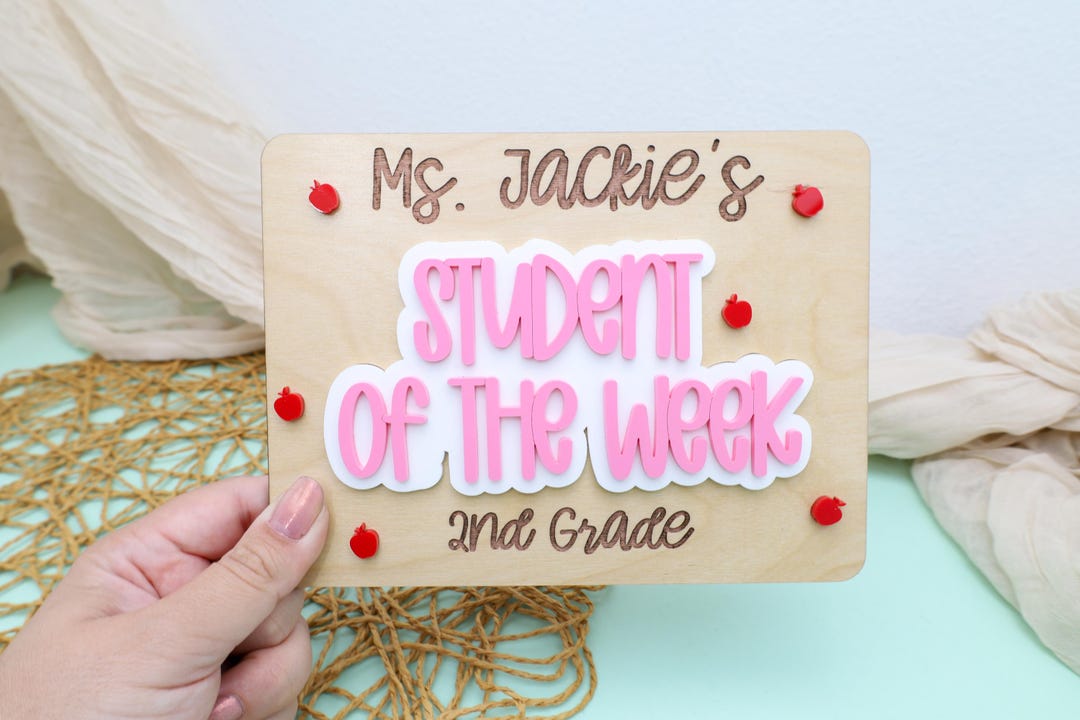 Prop File Picture Letter R Student of the Week Classroom Sign, Personalized Acrylic Letter Photo ...
