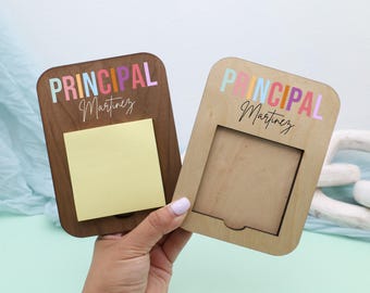 Principal Gift, School Principal Appreciation, End of Year Gift for Principal, Principal Desk Accessory, Personalized Principal Name Holder