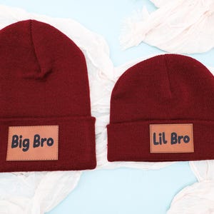 Big Bro, Little Bro, Kids Beanie,Kids Youth Hat,Family Beanies,Newborn Mom Gift,New Brother Gift,Big Brother Gift, Sibilings Beanie