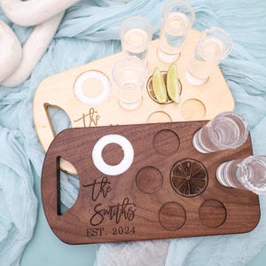 Tequila Flight Board,Custom Tequila Board,Gift for Couples,Unique Christmas Gift,Shot glass flight holder,Gifts for Him,Birthday Gift