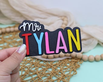 Personalized Teacher Name Magnet – Custom Classroom Door Sign Or Whiteboard Magnet, Perfect Teacher Appreciation Gift And School Staff Decor