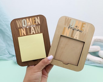 Women in Law Sticky Note Holder, Personalized Lawyer Gift, Law School Graduation, Attorney Desk Accessory, Legal Profession Support