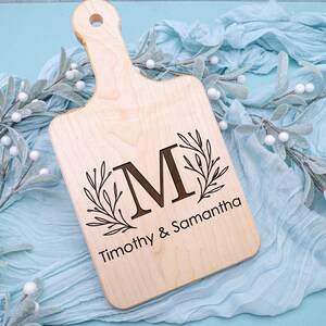 Monogram Cutting Board,Christmas Gift,Gifts for Couples,Custom Cutting Board,Engraved Board,Charcuterie Board,Anniversary Gift,Housewarming