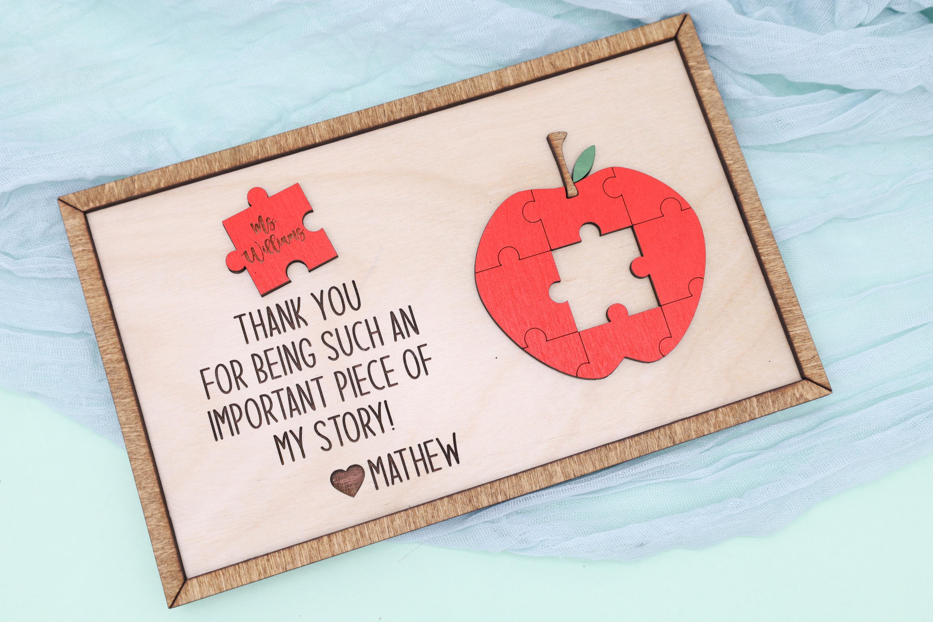 Personalized Teacher Appreciation Gifts, Teacher Gift Sign, Puzzle ...