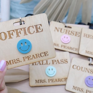 Classroom Hall Passes, Hall Pass, Teacher Gift, Classroom Gift, Gift for Teacher, Teacher Hall Passes,  Personalized Gift, Back to School
