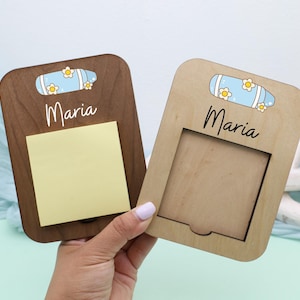 Personalized Sticky Note Holder, Custom Desk Organizer, Teacher Appreciation Gift, Back to School Supplies, Office Decor, Desk Accessories