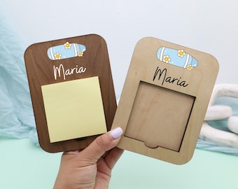 Personalized Sticky Note Holder, Custom Desk Organizer, Teacher Appreciation Gift, Back to School Supplies, Office Decor, Desk Accessories