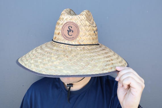 Custom Straw Hat,Laser Patch Hat,Gardening Hat,Jumbo Straw Hat,Mens Sun Hat,Gift for Men, Personalized Gift,Lifeguard Hat