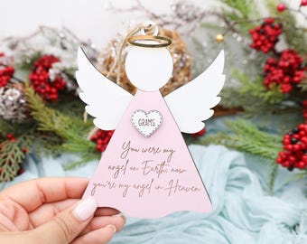 Memorial Christmas Ornament – Personalized Angel Design for Loved One