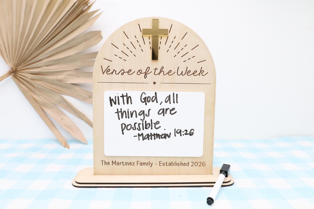 Christian Bible Verse Board,family Devotional Display,personalized ...