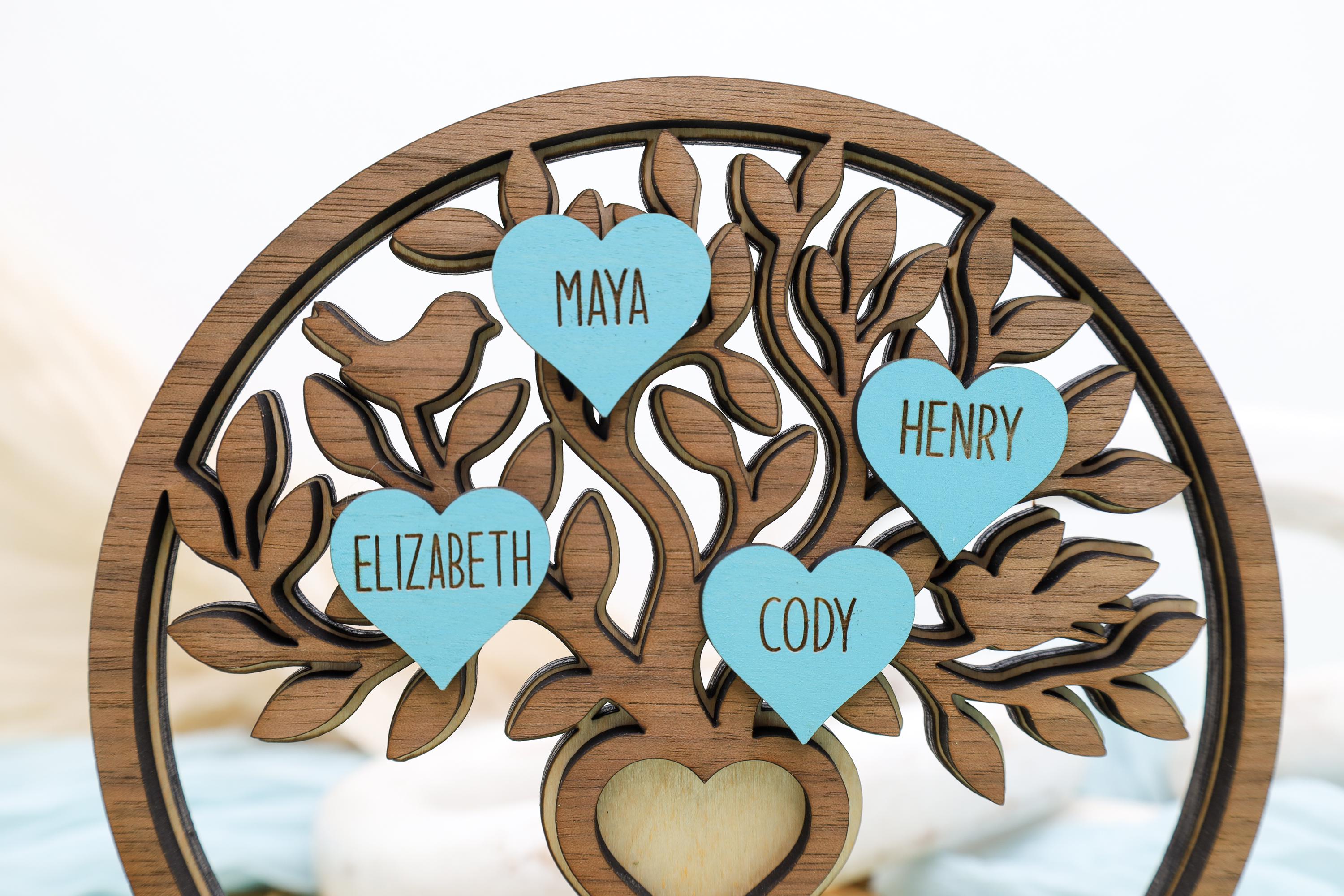 Personalized Wooden Family Tree Sign, Gift for Grandmother, Gift for ...