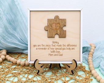Difference Maker Gift, You Are the Missing Piece, Mentor Appreciation Plaque, Thank You Gift, Coworker Appreciation, Office Farewell Present