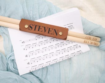 Personalized Drumsticks, Custom Engraved Drum Sticks, Gifts for Him, Custom Drum Stick Bag, Musician Gifts, Gift for Drummer, Drumstick Case