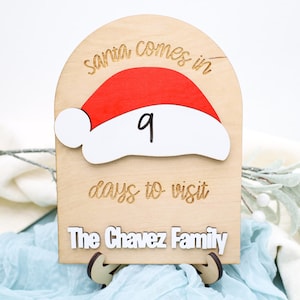 Personalized Christmas Countdown, Kids Christmas Countdown, Days Until Christmas, Countdown to Christmas, Advent Calendar, Holiday Decor