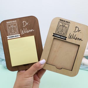 Radiologic Technologist Sticky Note Holder, X-Ray Tech Desk Accessory, Radiology School Graduation, Hospital Office Decor