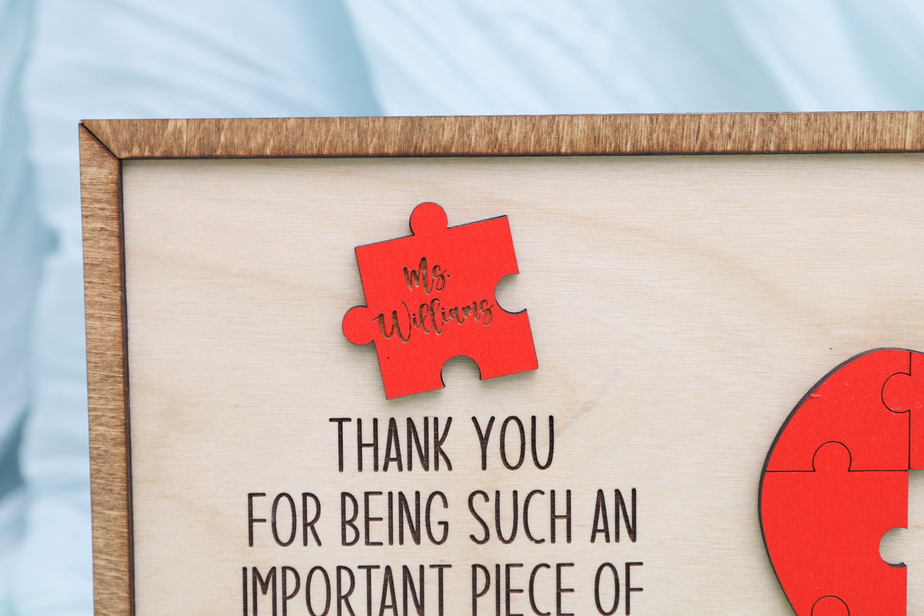 Personalized Teacher Appreciation Gifts, Teacher Gift Sign, Puzzle ...