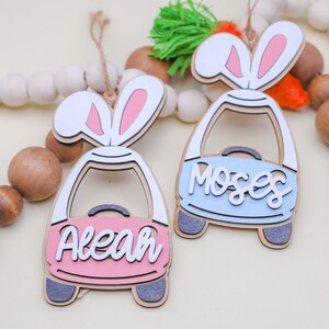 Easter Tag,Name Tag,Custom Wooden Tag,Wooden Gift Labels,Wooden Name Tag,Easter Gift Tag,Easter Name Tag,Bunny Label,Easter Basket