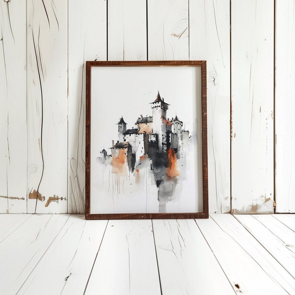 Castle Decor For Living Room Painting Of Castle Wall Art For Bedroom Art For Office Castle Wall Art For Entryway