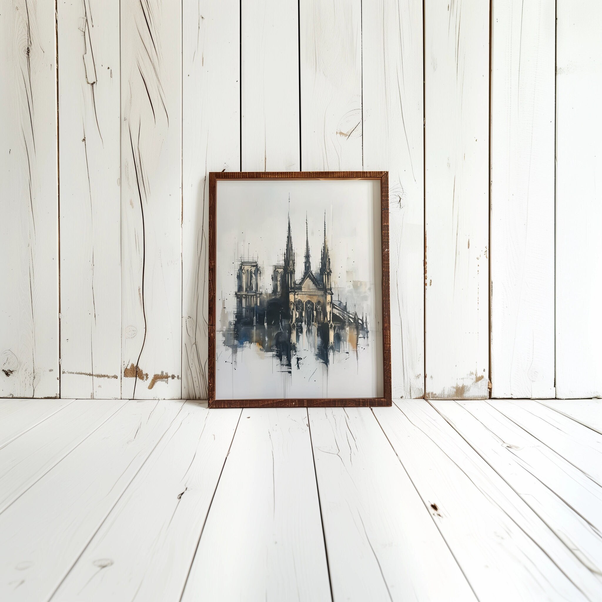 Cathedral Wall Art for Living Room Painting of Cathedral Decor for