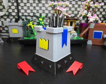 Clash Royale Princess Tower Desk Organizer + Free Wild Card Gamer Keychain Gift