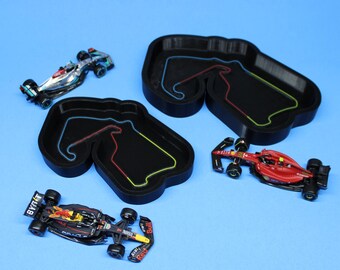 3D Printed Race Track Trinket Dish | Motorsport Circuit Key Bowl  | Catchall Tray