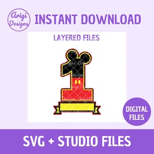 Mouse Cake Topper SVG: Cricut & Silhouette Cut Files (Digital Download)
