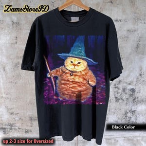 Wizard Cat Weird Funny Halloween Cat Meme T-Shirt