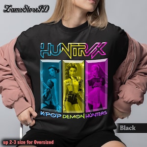 Huntrix Girls Shirt,Kpop Demon Hunters T-shirt,Vintage Huntrix Shirt,Huntrix Fan Shirt Gift,Rumi Zoey Mira Graphic Shirt,Kpop Huntrix