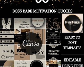 50 BOSS BABE QUOTES | Editable & Ready To Post Template