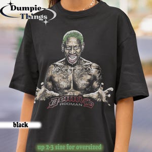 Vintage Dennis Rodman T-Shirt, Dennis Rodman Green Hair Tee