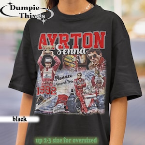 Vintage Ayrton Senna Bootleg Shirt, Ayrton Senna 1992 Monaco Grand Prix Tee