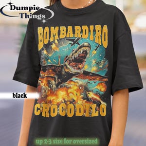 Italian Brainrot Bombardiro Crocodilo Funny Meme Shirt