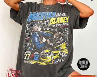 Hocevar Really Gave Blaney The Two-Piece Comfort Colors® Shirt Carson Hocevar Ryan Blaney Fight Sweatshirt, Racing Graphic Tee