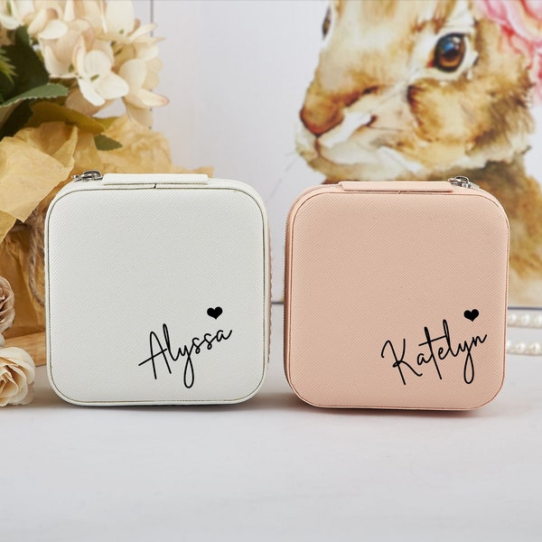 Personalized Jewelry Box, Personalized Gifts for Her, Bridesmaid Proposal Gift, Bridal Party Gift, Wedding Favors, Birthday Gift for Women