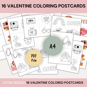 16 Cartões Postais Bonitos para Imprimir e Colorir, Cartões Postais DIY para Crianças e Famílias, Atividade para Colorir, Cartões Postais Xtra Coloridos, Cartões Duplos