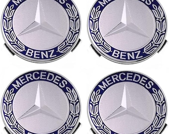 Mercedes naafdoppen 75 mm (4 stuks)