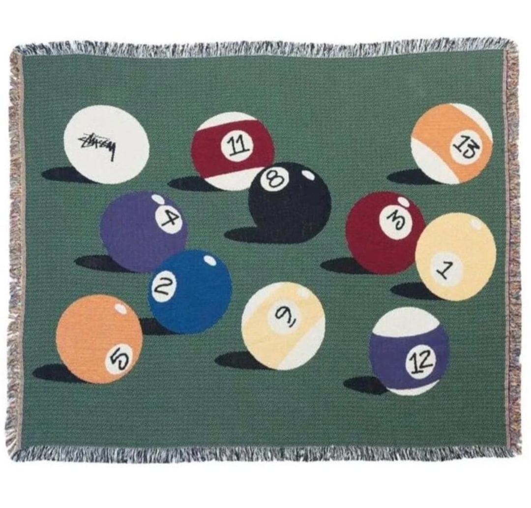 Stussy Blanket 8 Ball BILLIARDS TAPESTRY Collector Item Rare
