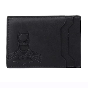Bat Hero Wallet - Leather Wallet Super Hero - Wallet for Him Valentine&#39;s for Dad Boyfriend Husband Anniversary Birthday Credit Card License